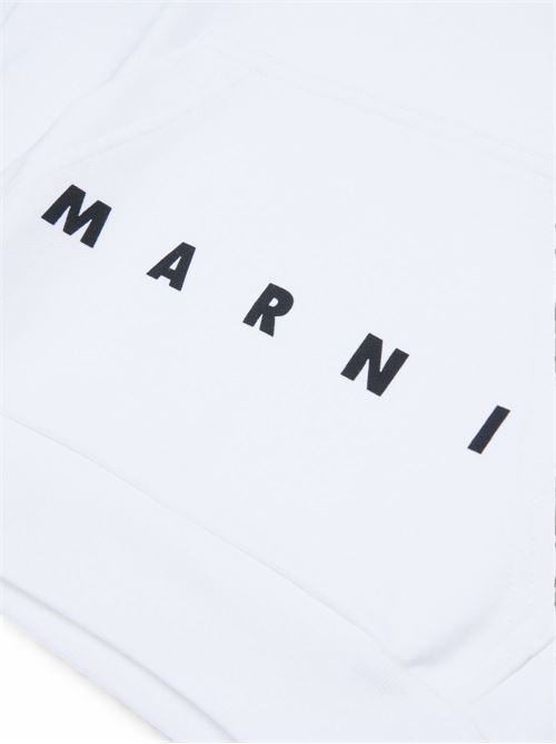 Felpa unisex bambino Marni Kids nera con cappuccio e logo MARNI KID | M01883M00V00M100